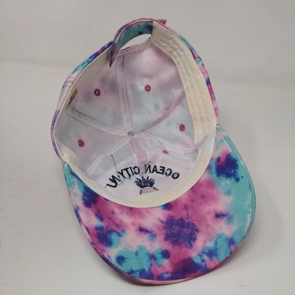 Lucky 7 USA Women's Strapback Hat Multicolor Tie Dye Embroidered Ocean City NJ - Picture 8 of 11